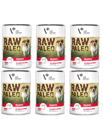 Raw Paleo Dog Puppy Beef 6x400g