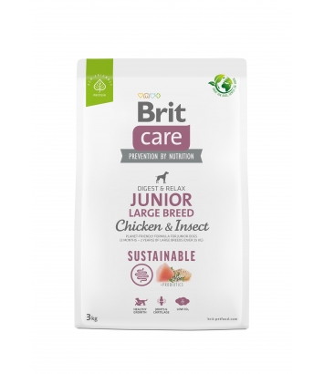 Brit Care Dog  Sustainable Junior Large Chicken & Insect 3kg