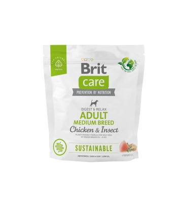 Brit Care Dog Sustainable Adult Medium Chicken & Insect  1kg