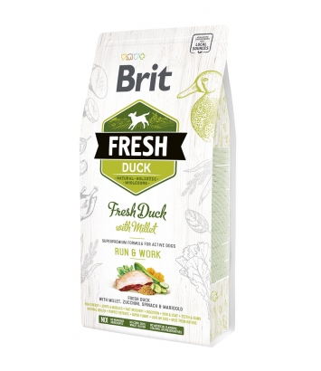 Brit Fresh Duck & Millet Run & Work - 2,5kg