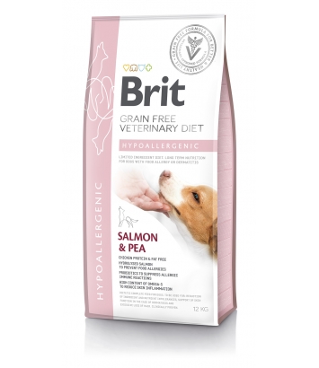 Brit Veterinary Diets Dog GF Hypoallergenic Salmon & Pea 12kg