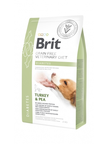 Brit Veterinary Diets Dog GF Diabetes Turkey & Pea 2kg
