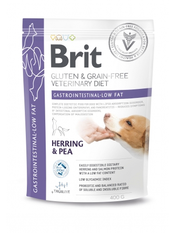 Brit Veterinary Diets Dog GF Gastrointestinal - Low Fat 400g