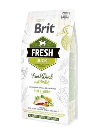 Brit Fresh Duck & Millet Run & Work - 2,5kg
