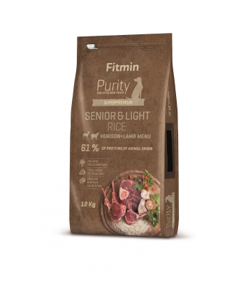 Fitmin Purity Dog Rice Senior & Light Venison & Lamb 12kg