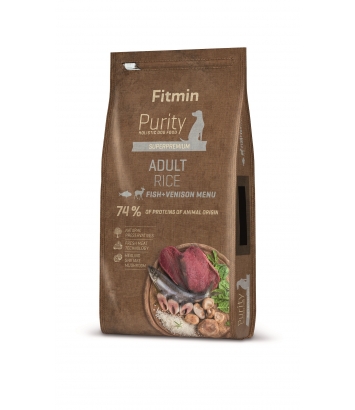 Fitmin Purity Dog Rice Adult Fish & Venision 2kg