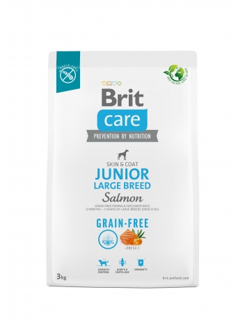 Brit Care Dog Grain-free Junior Large Breed Salmon 3kg