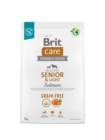 Brit Care Dog Grain-free Adult Senior & Light Salmon 3kg