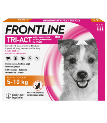 Frontline Krople TRI-ACT dla psów (5-10kg)