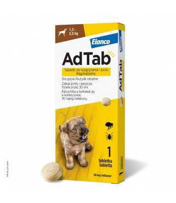 AdTab tabletka na kleszcze i pchły dla psa (1,3-2,5kg)