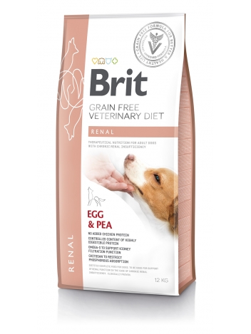 Brit Veterinary Diets Dog GF Renal Egg & Pea 12kg