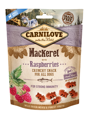 Carnilove Crunchy Snack Mackrel & Raspberries - 200g