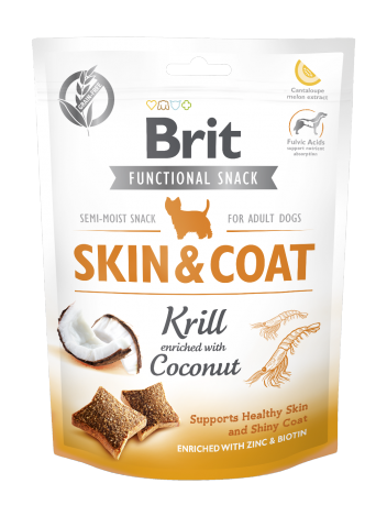 Brit Functional Snack Skin&Coat Krill 150g