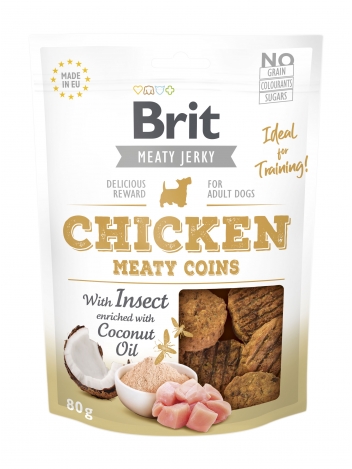Brit Chicken with Insect Meaty Coins 80g