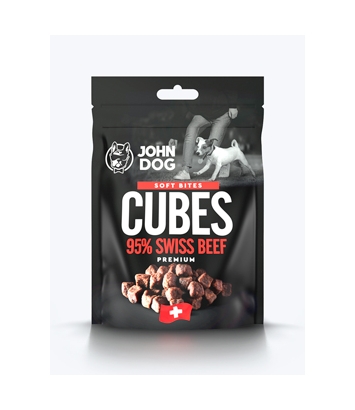 John Dog Soft Bites Cubes 95% Swiss Beef 120g