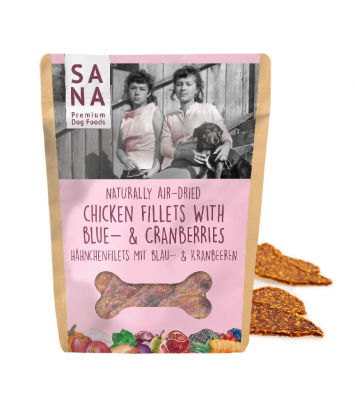 SANADog Chicken Fillets with blue- and cranberries 100g