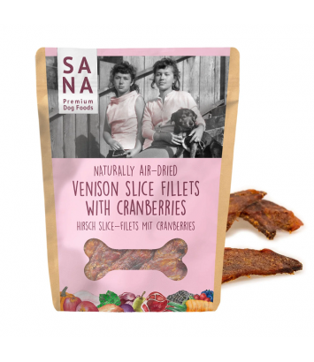 SANADog Venison Slice Fillets with cranberries 100g