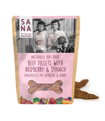 SANADog Beef Fillets with raspberry & spinach 100g