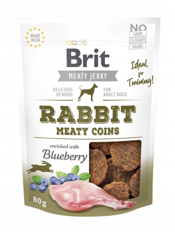 Brit  Rabbit Meaty Coins 80g
