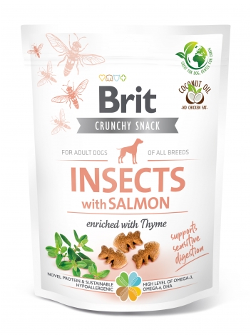 Brit Crunchy Snack Insects with Salmon 200g