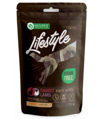 Nature's Protection Lifestyle Snack Rabbit ears with lamb 75g
