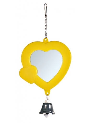 Lusterko w kształcie serca z dzwonkiem - 7cm