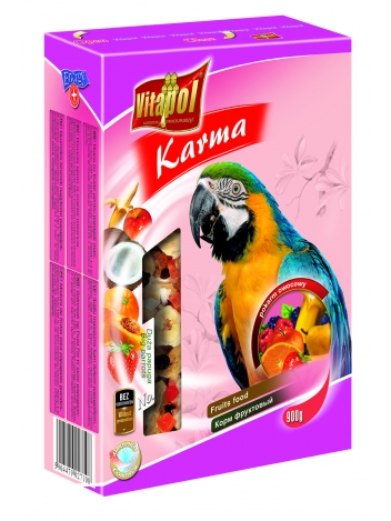 Karma dla dużych papug owocowa - 900g
